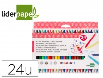 Rotulador Liderpapel duo doble