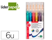 Rotulador Liderpapel efecto purpurina