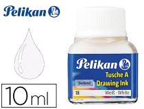 Tinta china Pelikan blanco bote