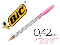 Boligrafo Bic cristal fun rosa punta