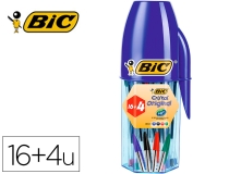 Boligrafo Bic cristal mega tubo 16+4