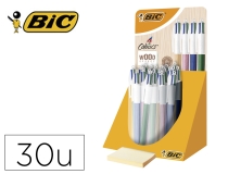 Boligrafo Bic cuatro colores wood