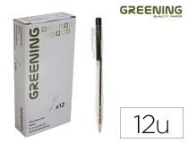 Boligrafo Greening negro retractil GN03 