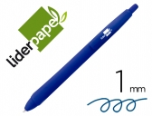 Boligrafo Liderpapel gummy touch retractil