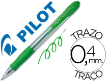 Boligrafo Pilot super grip verde retractil