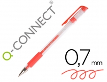 Boligrafo Q-connect tinta gel rojo 0,7