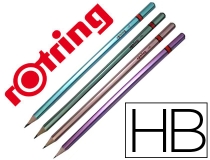 Lapices de grafito Rotring metallic hb