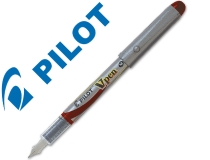 Pluma Pilot v pen silver desechable