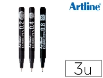 Rotulador Artline comic pen calibrado