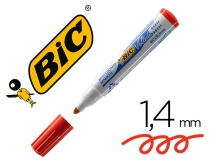 Rotulador Bic velleda para pizarra rojo