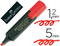 Rotulador faber fluorescente 48-21 rojo