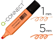 Rotulador Q-connect fluorescente pastel naranja punta