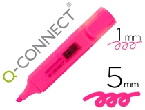 Rotulador Q-connect fluorescente rosa punta 