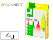 Rotulador Q-connect fluorescente surtido caja