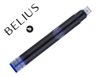 Tinta estilografica Belius azul caja 