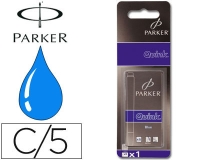 Tinta estilografica Parker azul