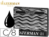 Tinta estilografica Waterman negra caja 