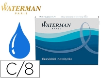 Tinta estilografica Waterman serenity blue