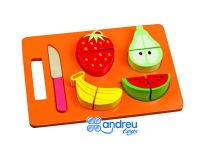 Juego andreutoys bandeja frutas para cortar