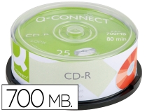 Cd-r Q-connect capacidad 700mb duracion 80min