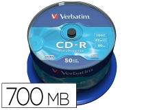 Cd-r Verbatim capacidad 700mb velocidad 