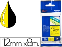 Cinta Brother TZE631 amarillo-negro 12mm