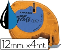 Cinta Dymo 12mmx4mt -negro azul