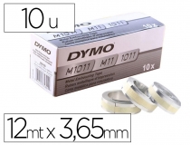 Cinta Dymo aluminio con adhesivo