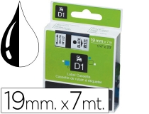 Cinta Dymo negro-blanco 19mm x 7mt