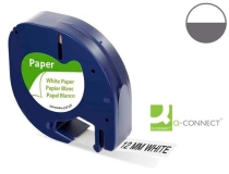 Cinta compatible Dymo Letratag papel 12mm  Q-connect KF18836