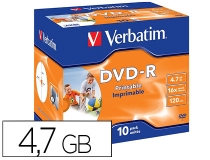 Dvd-r Verbatim imprimible capacidad 4.7gb