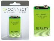 Pila Q-connect alcalina 9v blister con