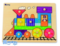 Puzle Andreutoys madera tren 10 