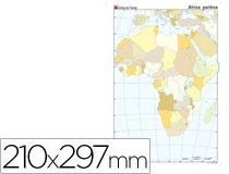 Mapa mudo color Din A4 africa