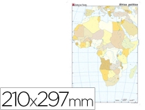 Mapa mudo color Din A4 africa