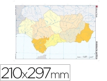 Mapa mudo color Din A4 andalucia