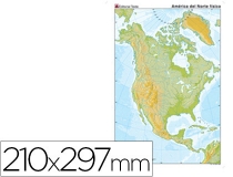 Mapa mudo color Din A4 america