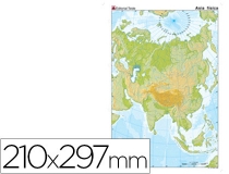 Mapa mudo color Din A4 asia