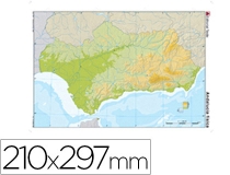 Mapa mudo color Din A4 andalucia