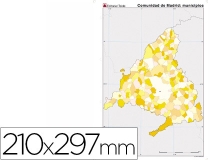 Mapa mudo color Din A4 comunidad