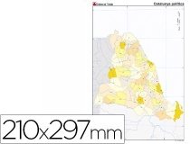 Mapa mudo color Din A4