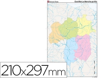 Mapa mudo color Din A4 castilla-la