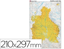 Mapa mudo color Din A4 castilla-leon