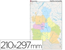 Mapa mudo color Din A4 castilla-leon