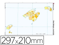 Mapa mudo color Din A4