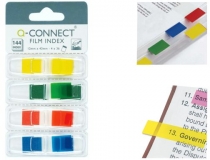 Banderitas separadoras Q-connect dispensador 4 colores