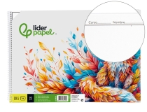 Bloc dibujo Liderpapel escolar espiral 230x325mm  DE02