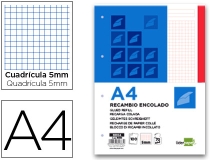 Bloc encolado Liderpapel cuadro 5mm