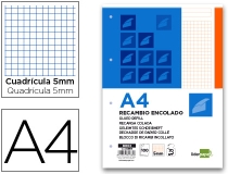 Bloc encolado Liderpapel cuadro 5mm naranja  BR03