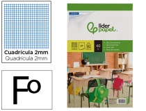 Bloc examenes Liderpapel cuadro 2mm folio  EM03